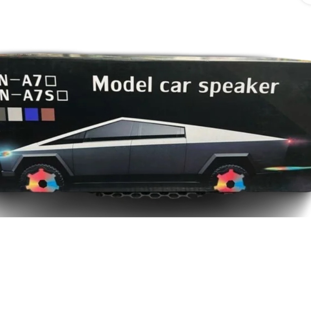 Tesla Cyber Truck Model Car Speaker - Black Portable Speaker